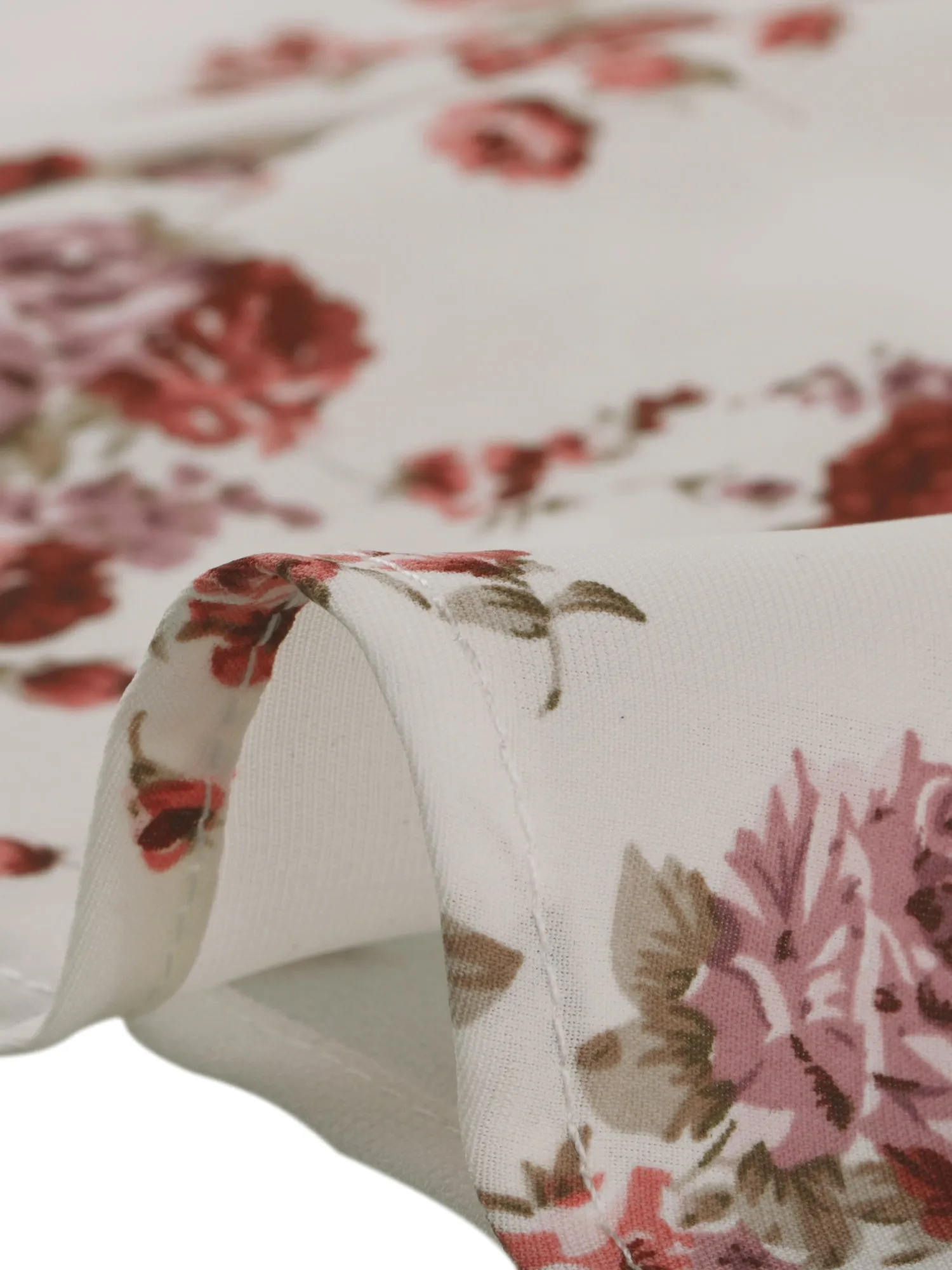 Floral Round Neck Tie Waist Puff Sleeve Casual Flowy Mini Dress sold by Allegra K product image thumbnail 4