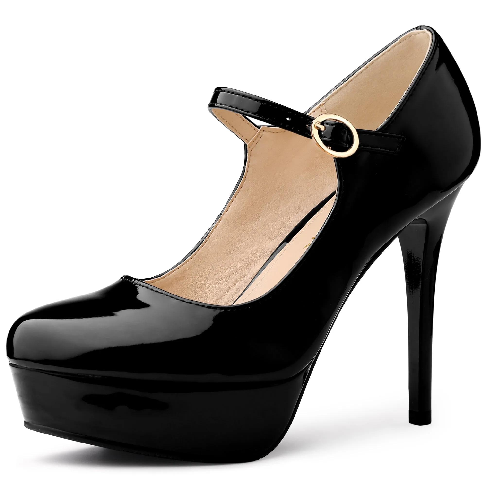 Platform Ankle Strap Stiletto Heel Dress Shoes Mary Jane Pumps sold by Allegra K product image thumbnail 2
