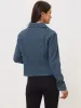 Button Up Long Sleeve Texture Washed Casual Denim Jacket sold by Allegra K