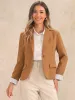 Contrast One Button Notched Lapel Work Office Blazer sold by Allegra K