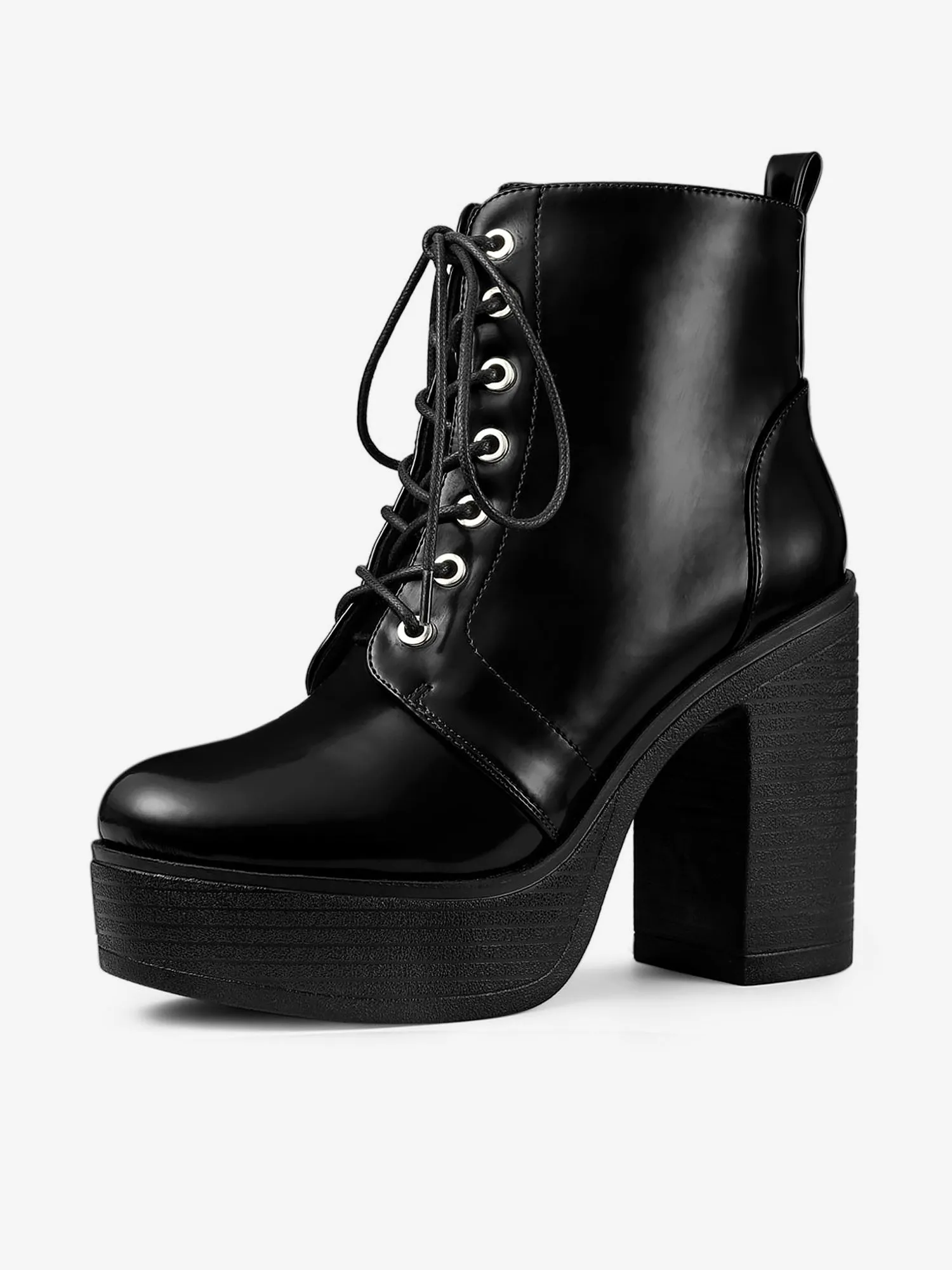 Platform Chunky High Heel Lace Up Combat Boots sold by Allegra K