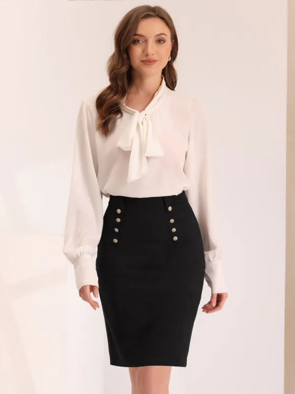 Bodycon Faux Suede Skirt Above Knee Pencil Skirt sold by Allegra K
