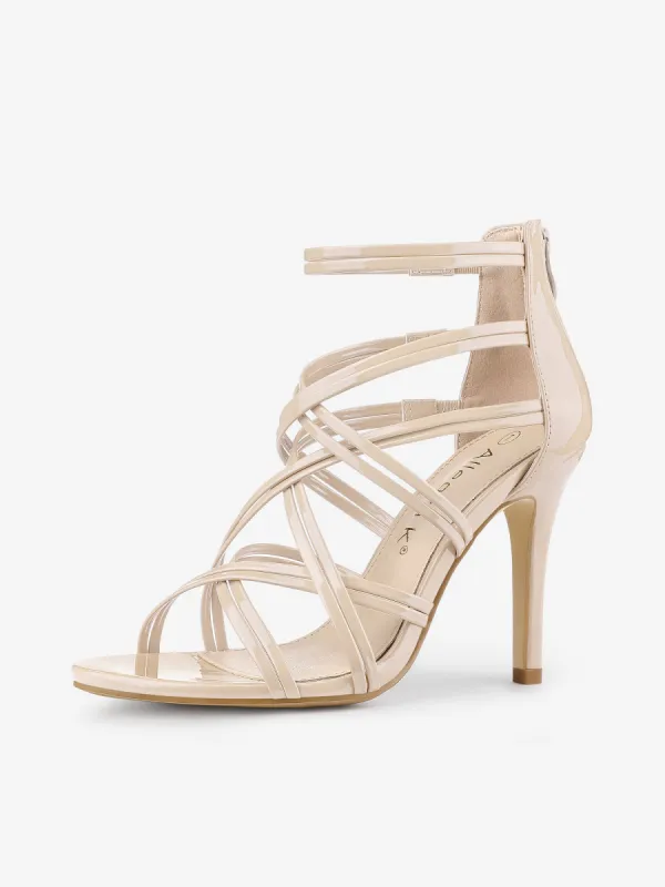 Open Toe Strappy Stiletto Heel Lace Up Sandals sold by Allegra K
