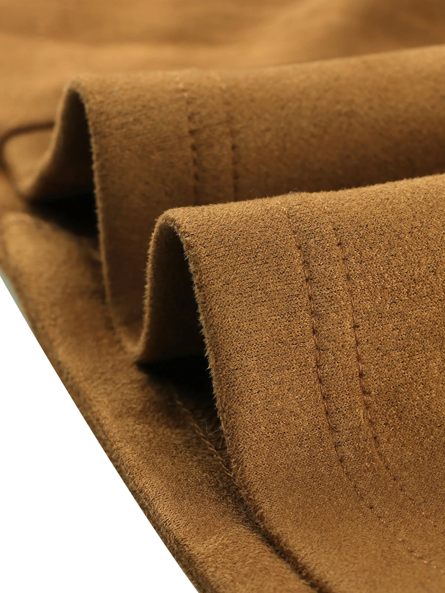 Faux Suede V Neck Button Down Belted Pinafore Overall Dress sold by Allegra K product image thumbnail 4