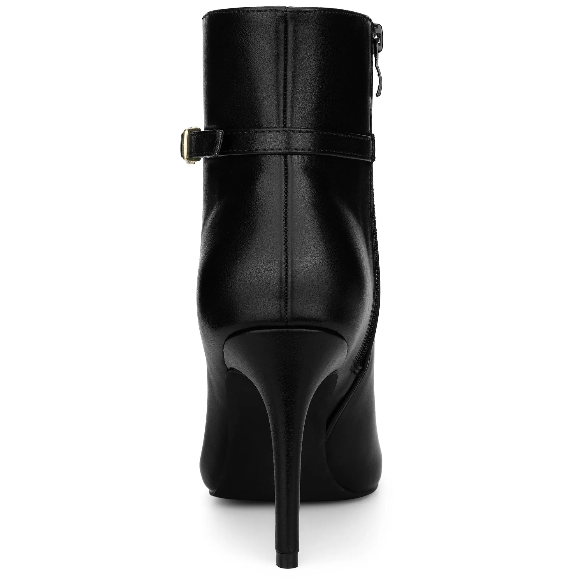 Women's Pointed Toe Buckle Strap Stiletto Heels Ankle Boots sold by Allegra K product image thumbnail 3