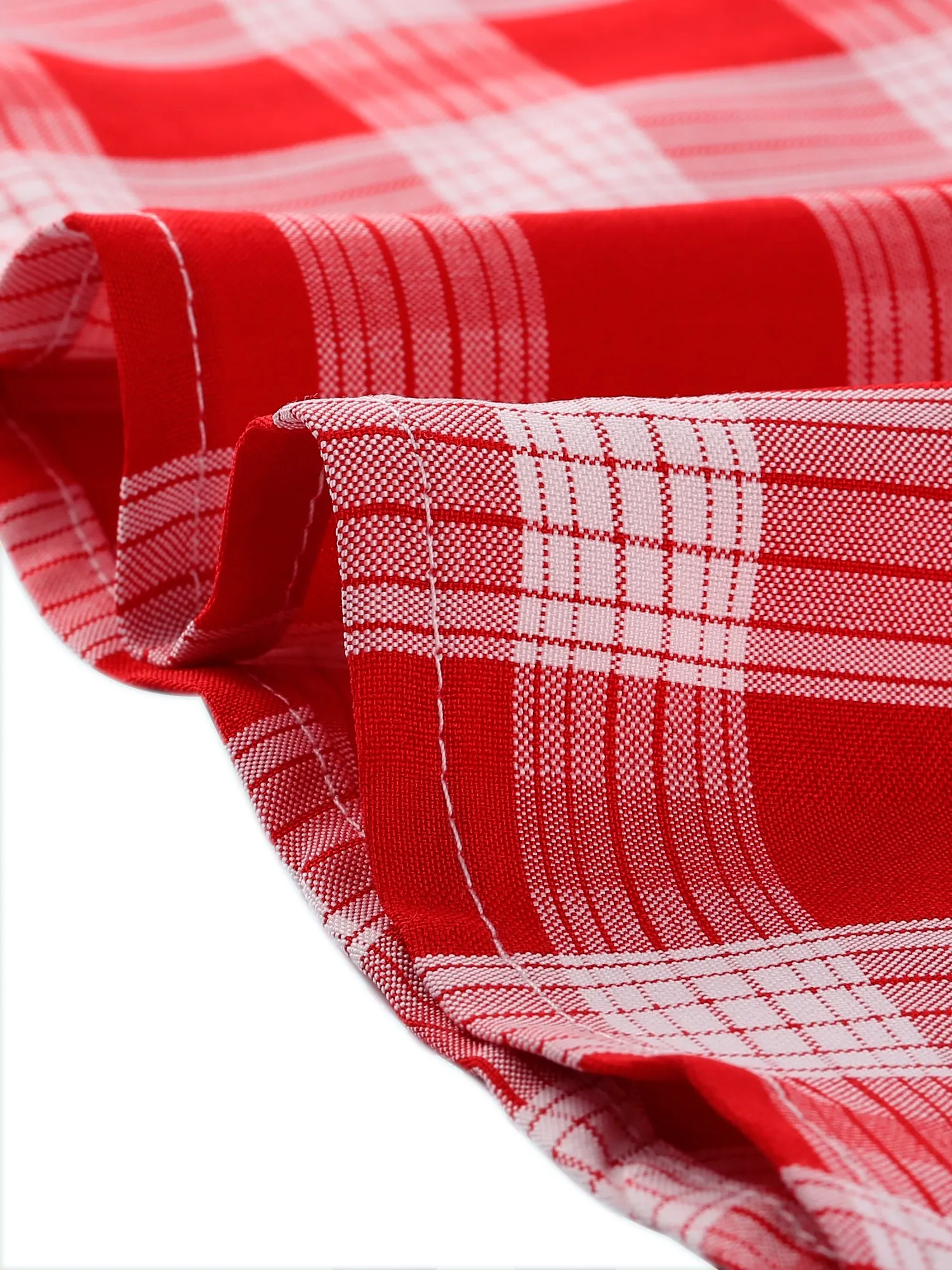 Short Sleeve Waist Belt Check Button Up A-Line Plaid Shirt Dress sold by Allegra K product image thumbnail 5