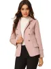 Notched Lapel Long Sleeve Pockets Denim Blazer Jean Jacket sold by Allegra K