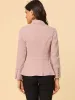 Notched Lapel Long Sleeve Pockets Denim Blazer Jean Jacket sold by Allegra K