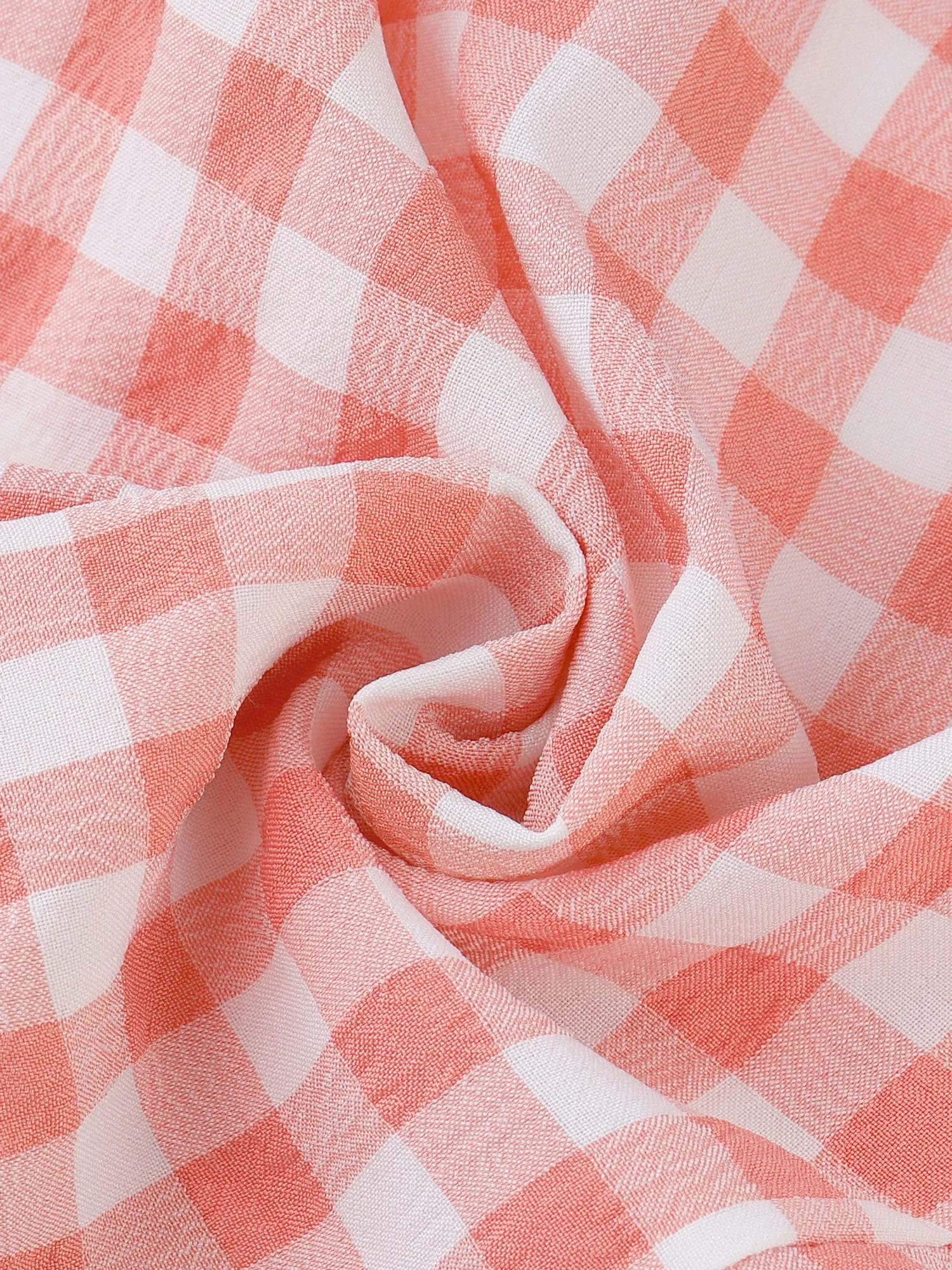 Vintage Blouse Plaid Crew Neck Puff Sleeve Casual Gingham Tops sold by Allegra K product image thumbnail 5