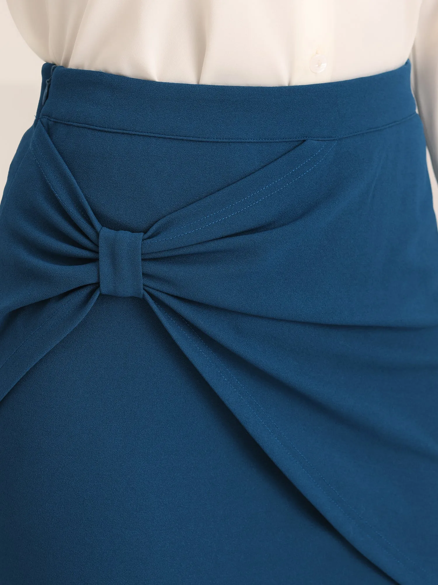 Work Pencil Ruched High Waist Bodycon Midi Skirt sold by Allegra K product image thumbnail 4