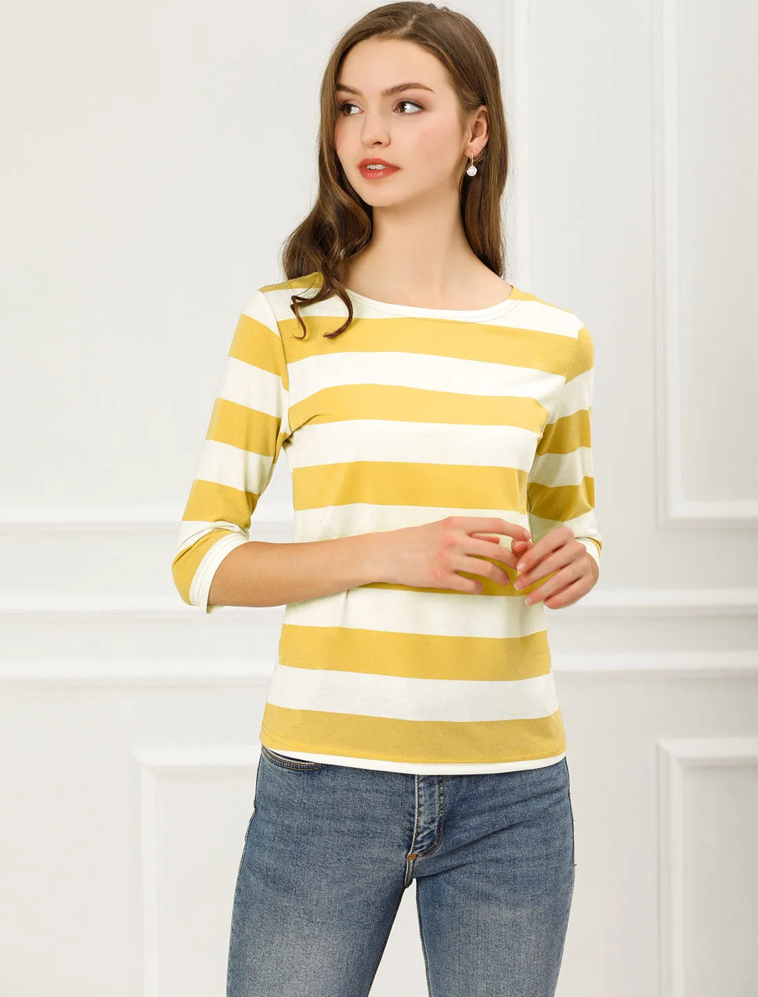 Halloween 3/4 Sleeve T-shirt Casual Boat Neck Slim Fit Tee sold by Allegra K product image thumbnail 3