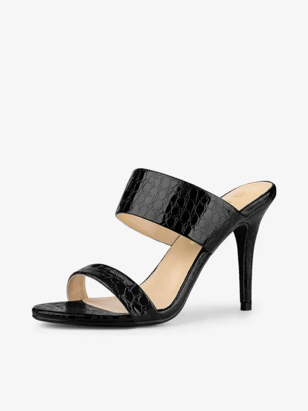 Open Toe Stiletto Heel Slide Sandals sold by Allegra K