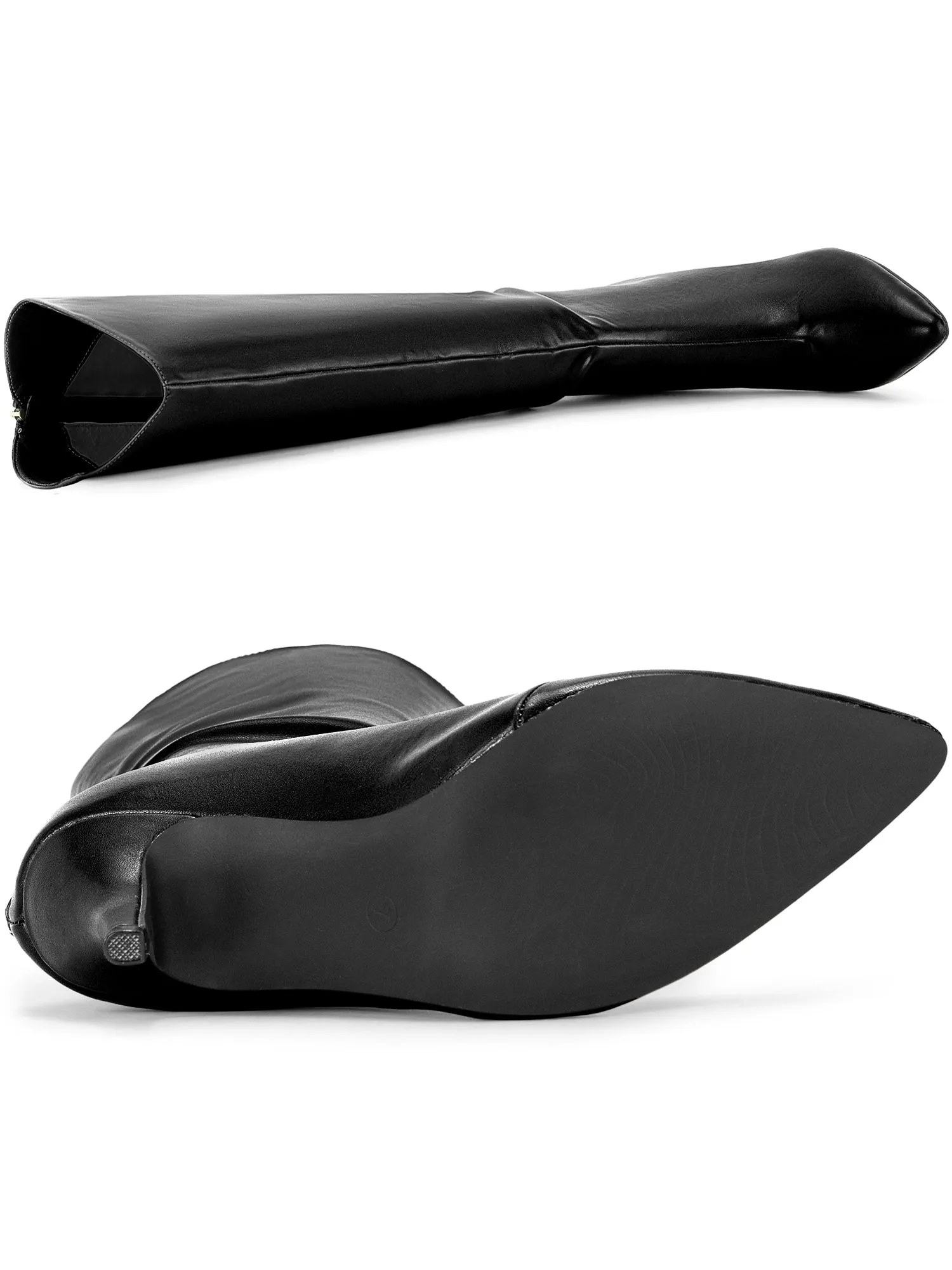 Women's Pointed Toe Stiletto Heel Knee High Boots sold by Allegra K product image thumbnail 4