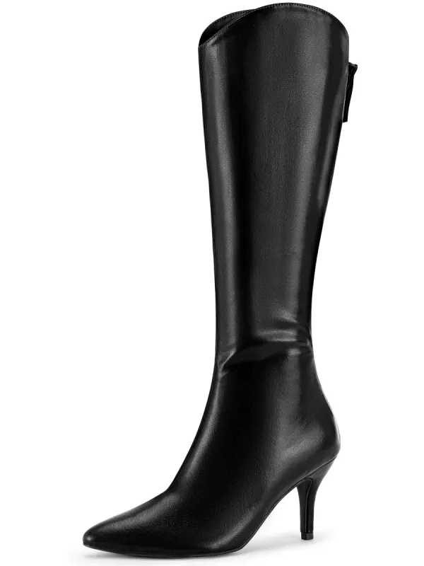 Women's Pointed Toe Stiletto Heel Knee High Boots sold by Allegra K