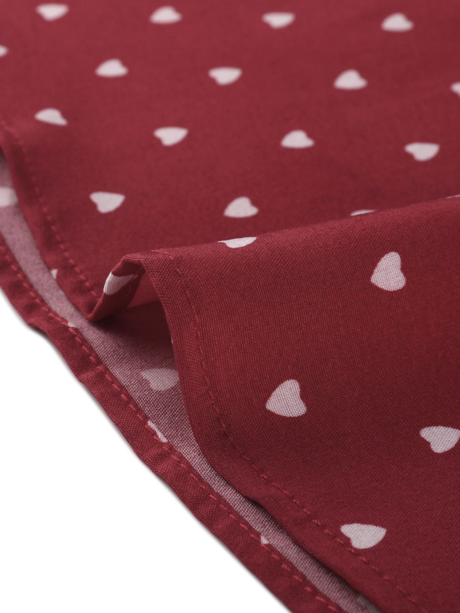 Asymmetrical Bow Tie Waist A-Line Heart Printed Wrap Mini Skirt sold by Allegra K product image thumbnail 5