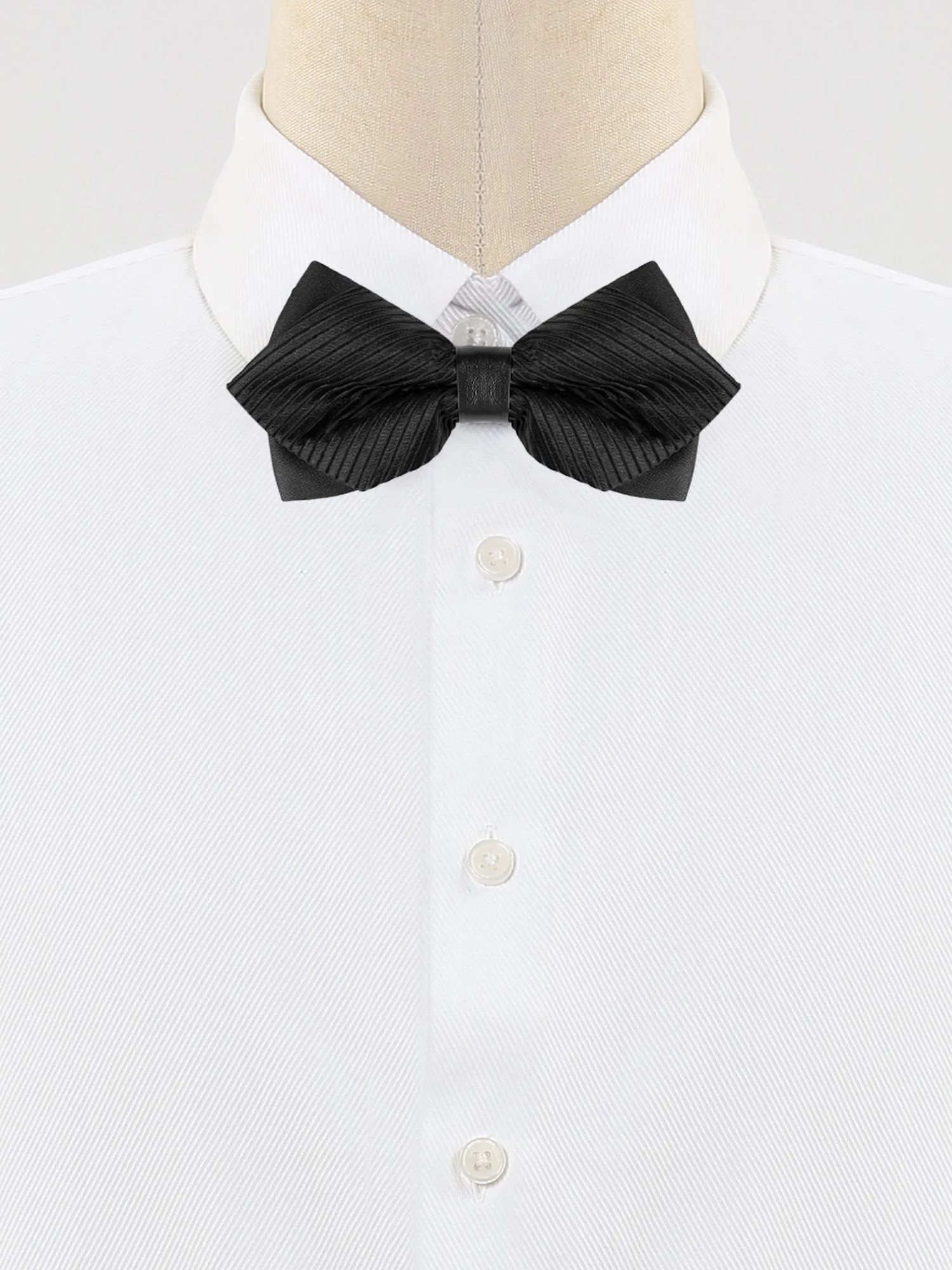 Striped Pre-tied Neck Adjustable Bowties Pointed Wedding Bow Tie sold by Allegra K product image thumbnail 2
