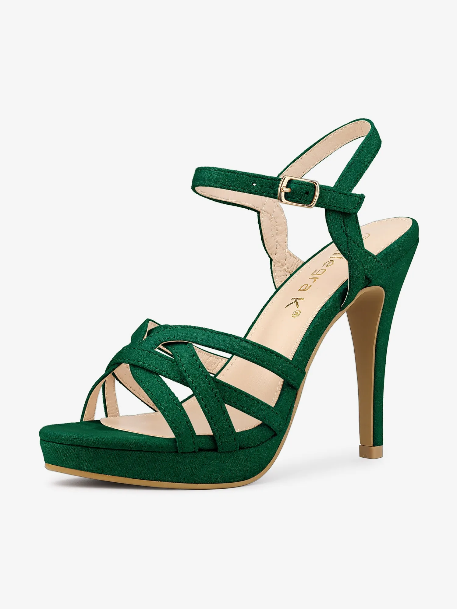 Crisscross Straps Strappy Platform Stiletto Heel Sandals sold by Allegra K