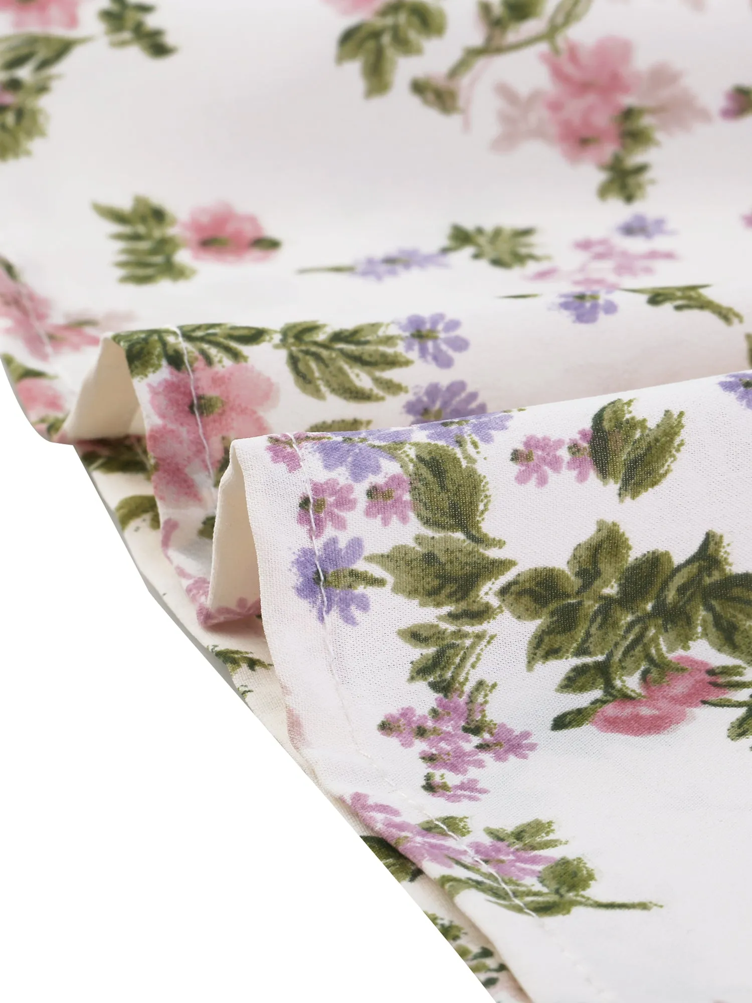 Floral Sweetheart Neck Ruffle Short Sleeve Midi Smocked A-line Dress sold by Allegra K product image thumbnail 5