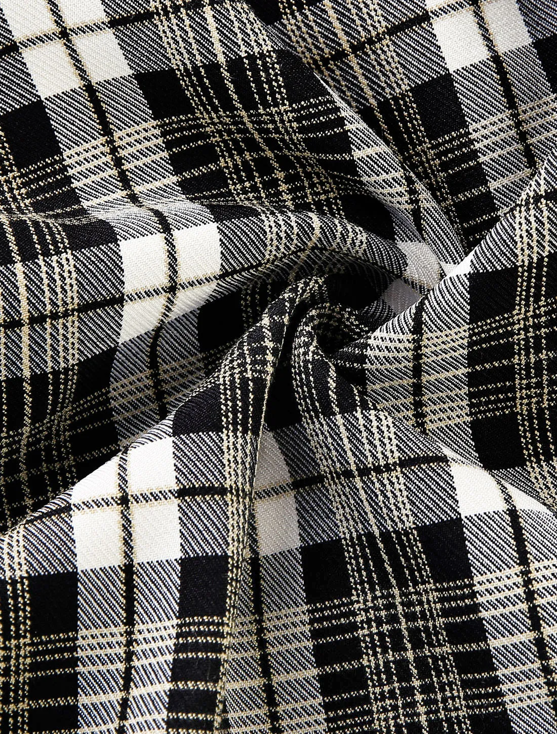 Plaid Work Ankle Pants Tartan Check Elastic High Waist Trousers sold by Allegra K product image thumbnail 5