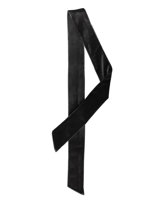 Velvet Skinny Neck Solid Long Neckerchief Hairband Narrow Waistband sold by Allegra K