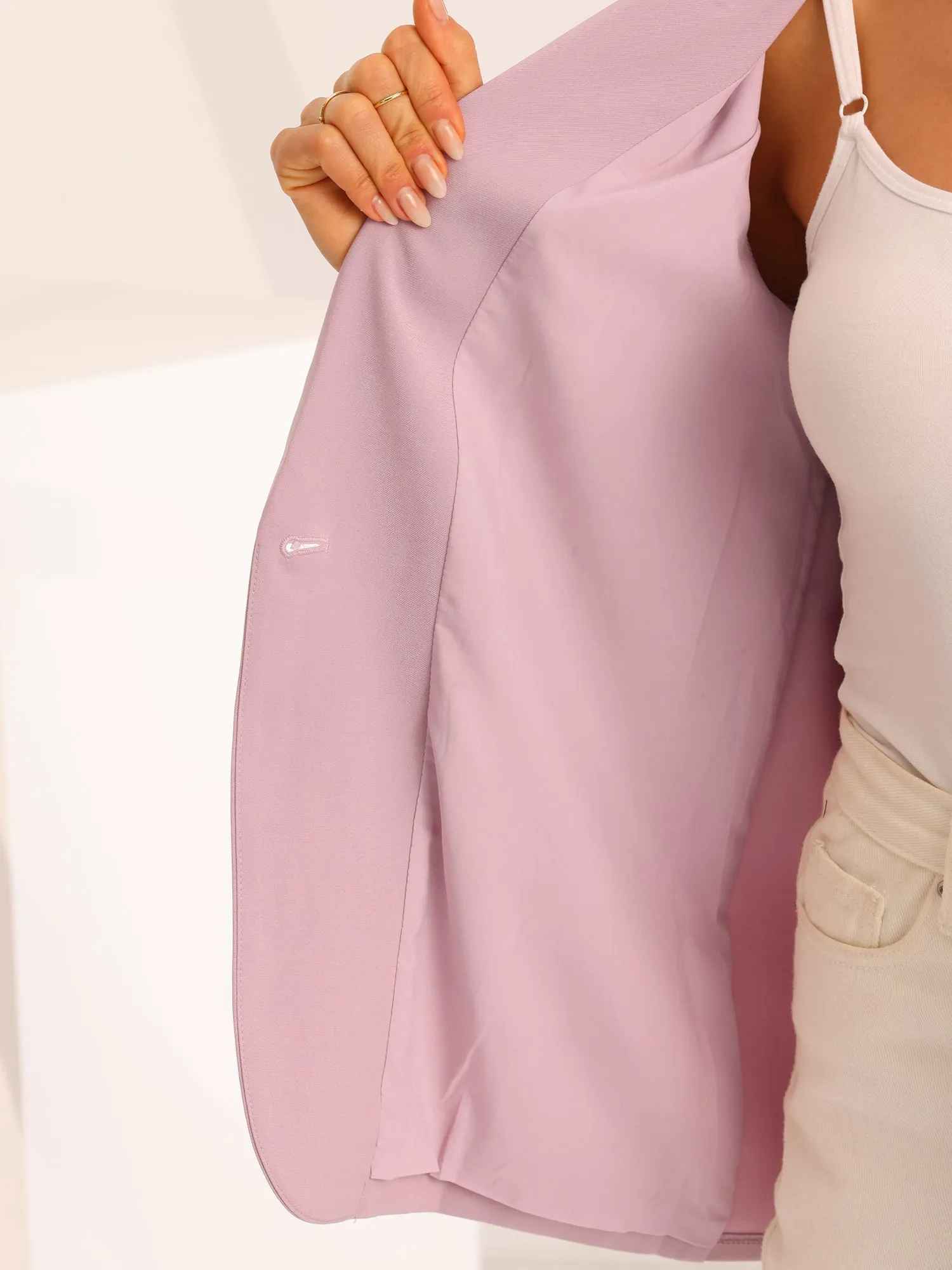 Work Office Stretch Blazer Lapel Collar Dressy Casual Suit Jacket sold by Allegra K product image thumbnail 4