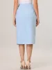 Split Belted Tie Waist Midi Pencil Skirt sold by Allegra K