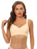 Women's Wireless Battles No Show Smooth Comfort Adjustable Straps Minimizers Bras sold by Allegra K