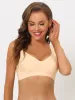 Women's Wireless Battles No Show Smooth Comfort Adjustable Straps Minimizers Bras sold by Allegra K