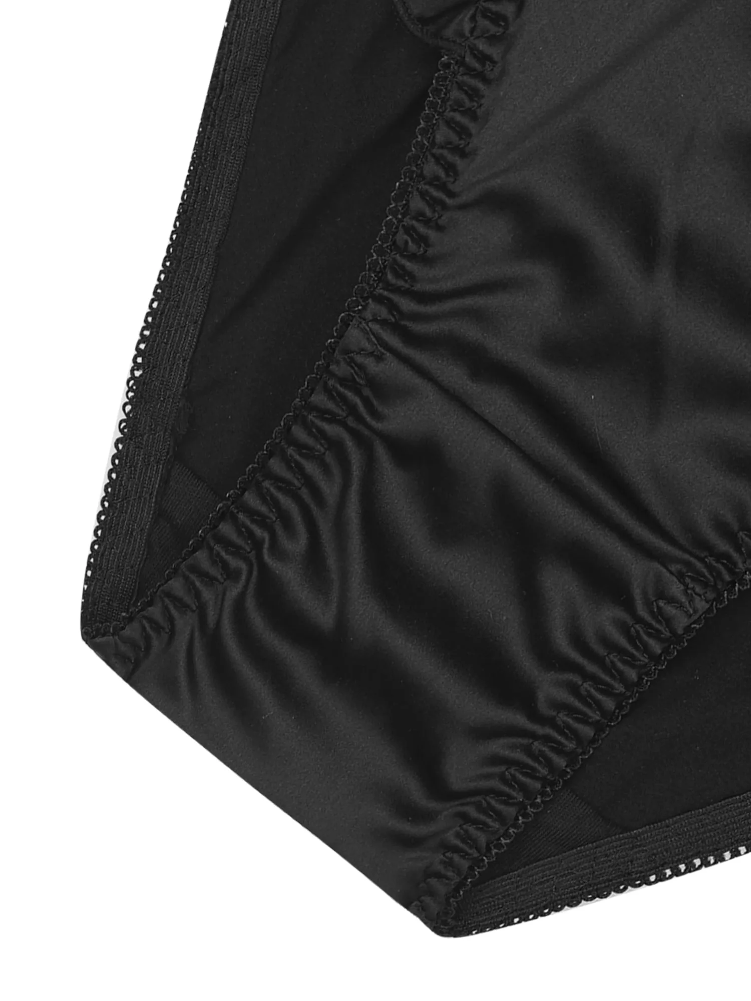 Women's Underwear Comfortable Satin Shiny Panties Mid-Rise Ruffle Trim Briefs sold by Allegra K product image thumbnail 4