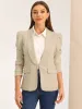 Work Office Casual Open Front Puff Sleeve Suit Blazer sold by Allegra K