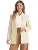 Long Sleeve Notched Collar Solid Color Work Office Blazer sold by Allegra K