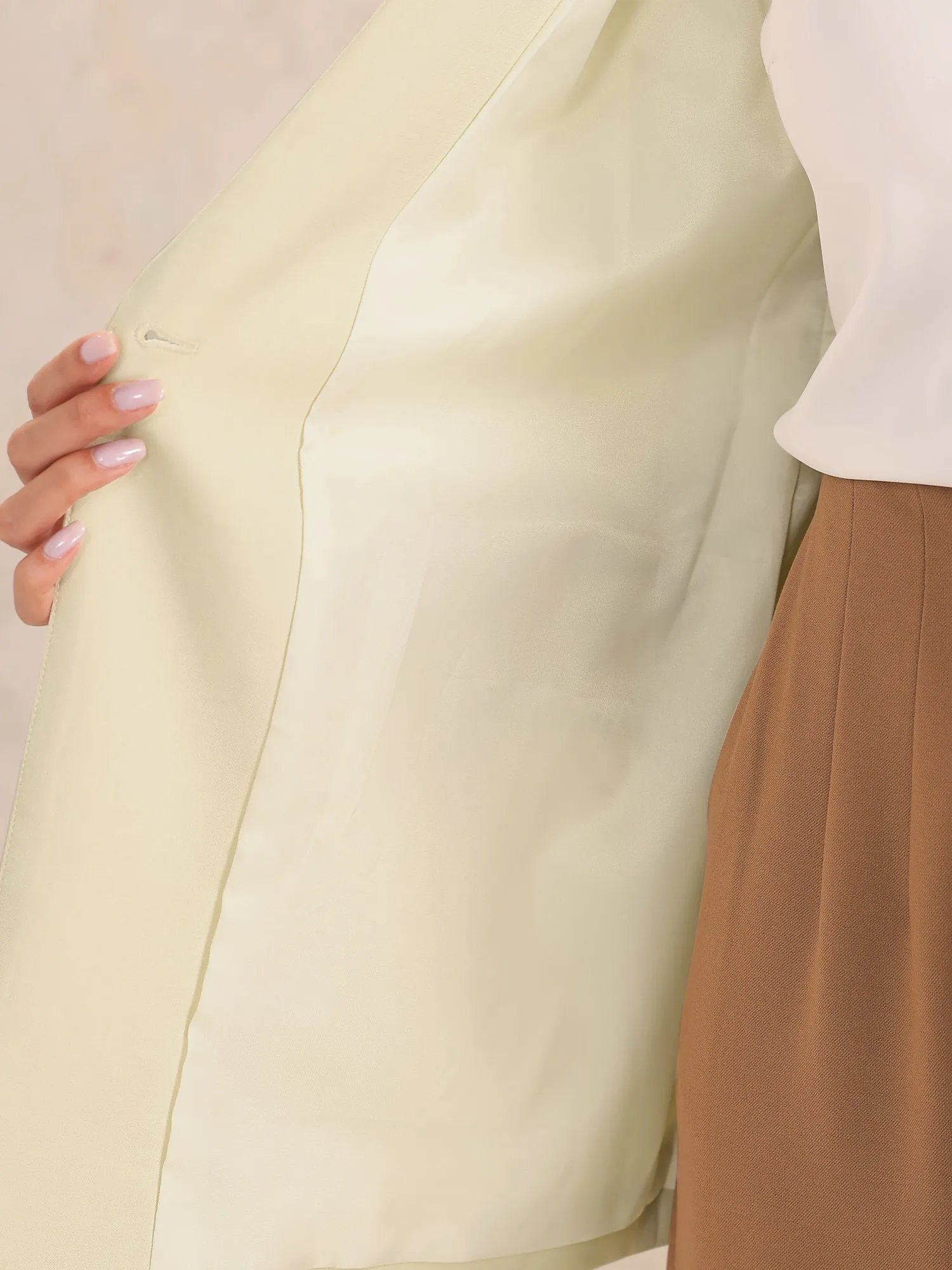 Long Sleeve Notched Collar Solid Color Work Office Blazer sold by Allegra K product image thumbnail 4