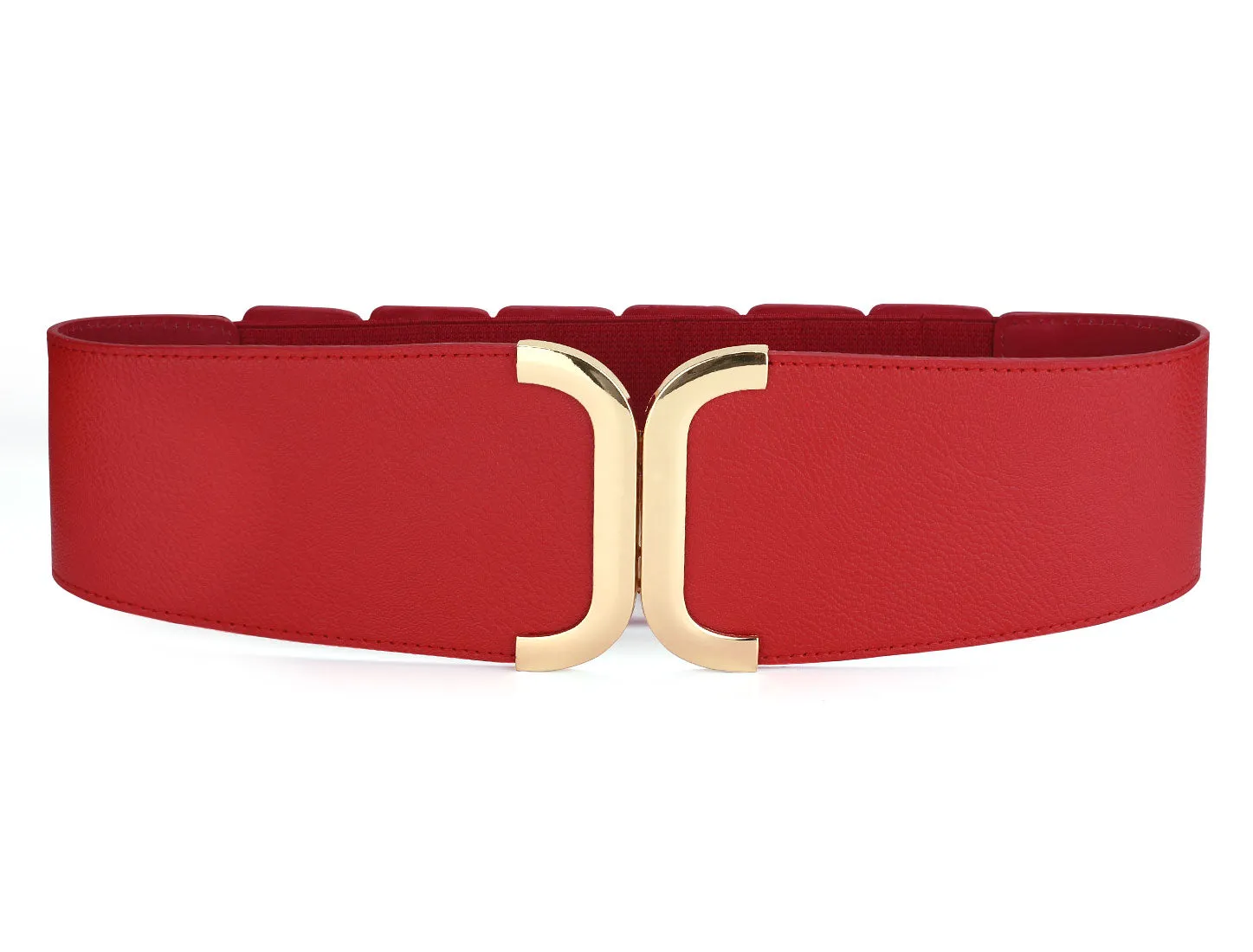 Lady Textured Faux Leather Stretchy Fabric Cinch Waist Belt sold by Allegra K product image thumbnail 5