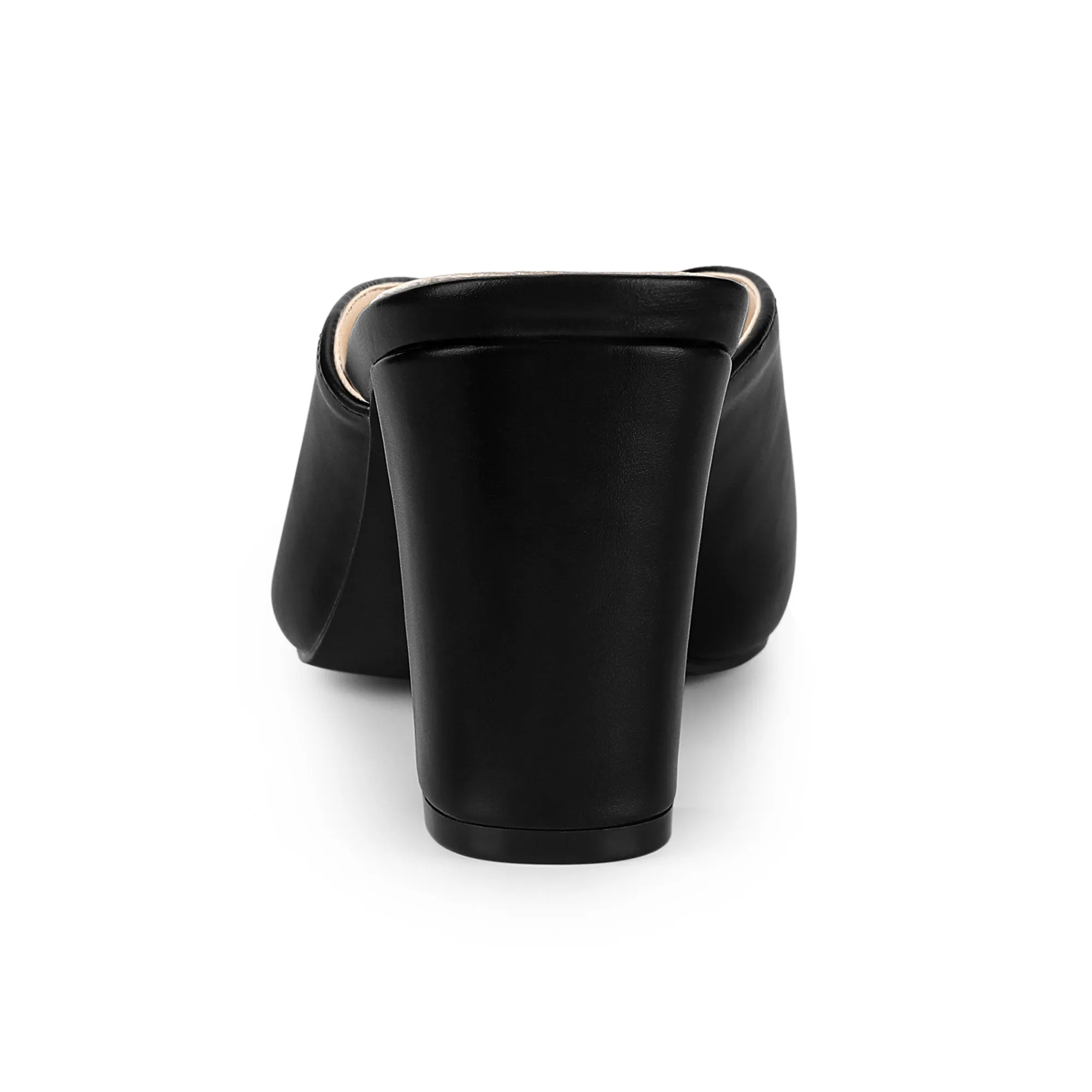 Pointed Toe Chunky Heel Slides Mules sold by Allegra K product image thumbnail 5