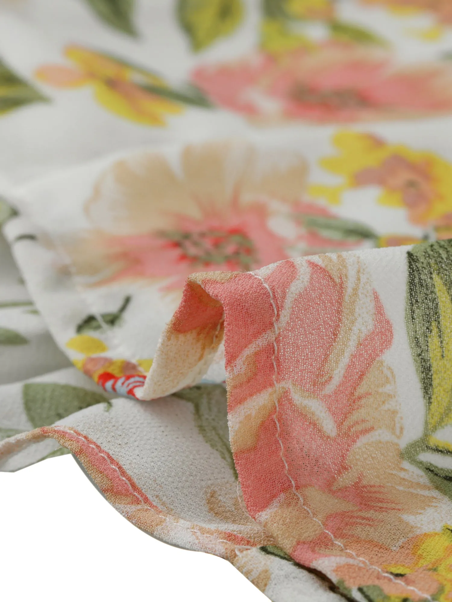 Square Neck Tops Smocked Back Puff Sleeve Elegant Floral Blouse sold by Allegra K product image thumbnail 5