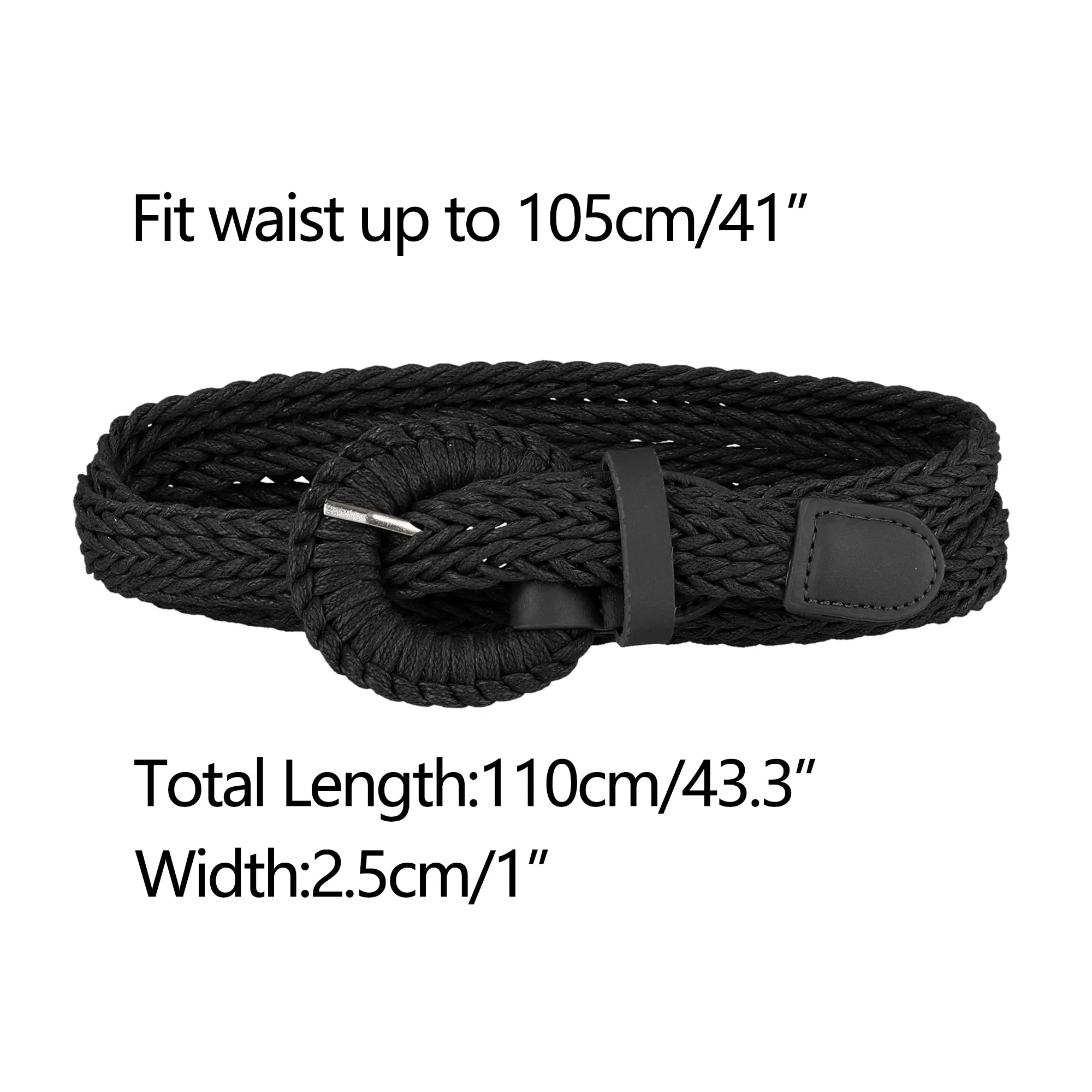 PU Leather Braided Skinny Dress Pants Pin Buckle Waist Belt sold by Allegra K product image thumbnail 3