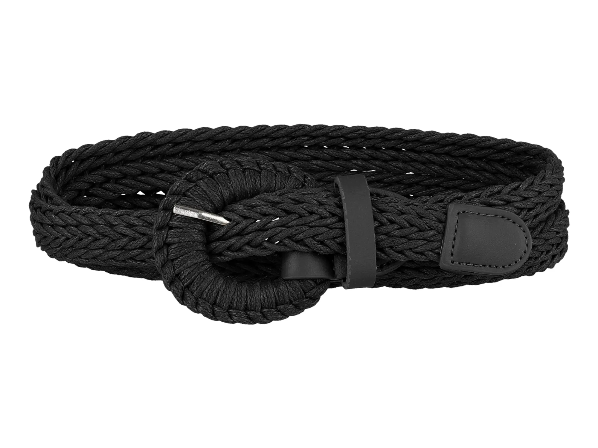 PU Leather Braided Skinny Dress Pants Pin Buckle Waist Belt sold by Allegra K