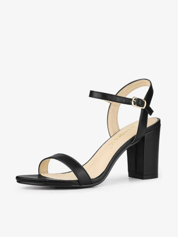 Women's Chunky High Heels Ankle Strap Heeled Sandals sold by Allegra K