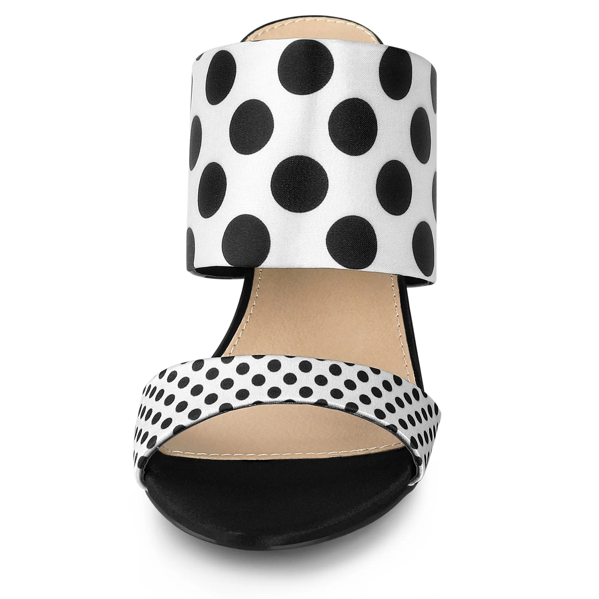 Polka Dots Stiletto Heel Slides Sandals sold by Allegra K product image thumbnail 4