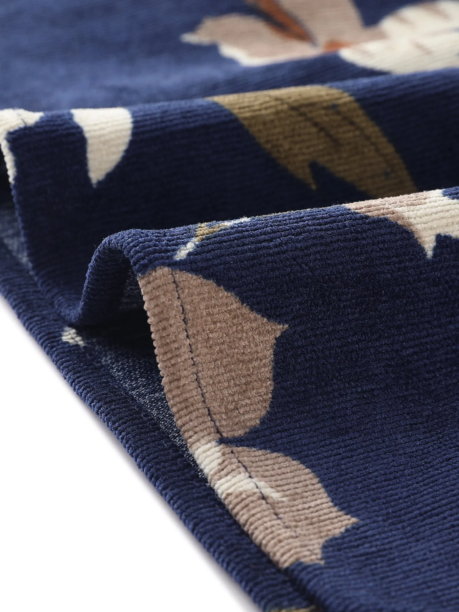 Corduroy Elastic Waist A-Line Pockets Tiered Floral Midi Skirt sold by Allegra K product image thumbnail 3