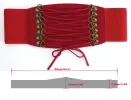 Rope Decor Elastic Band Press Stud Button Closure 3" Width Waist Belt sold by Allegra K
