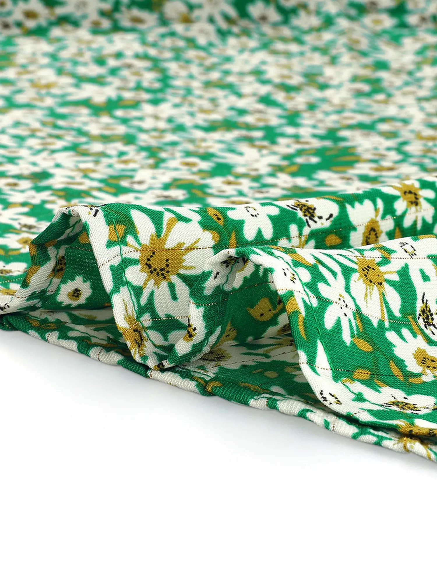 Ditsy Floral Ruffled Vintage Puff Sleeve Flare Mini Dress sold by Allegra K product image thumbnail 5