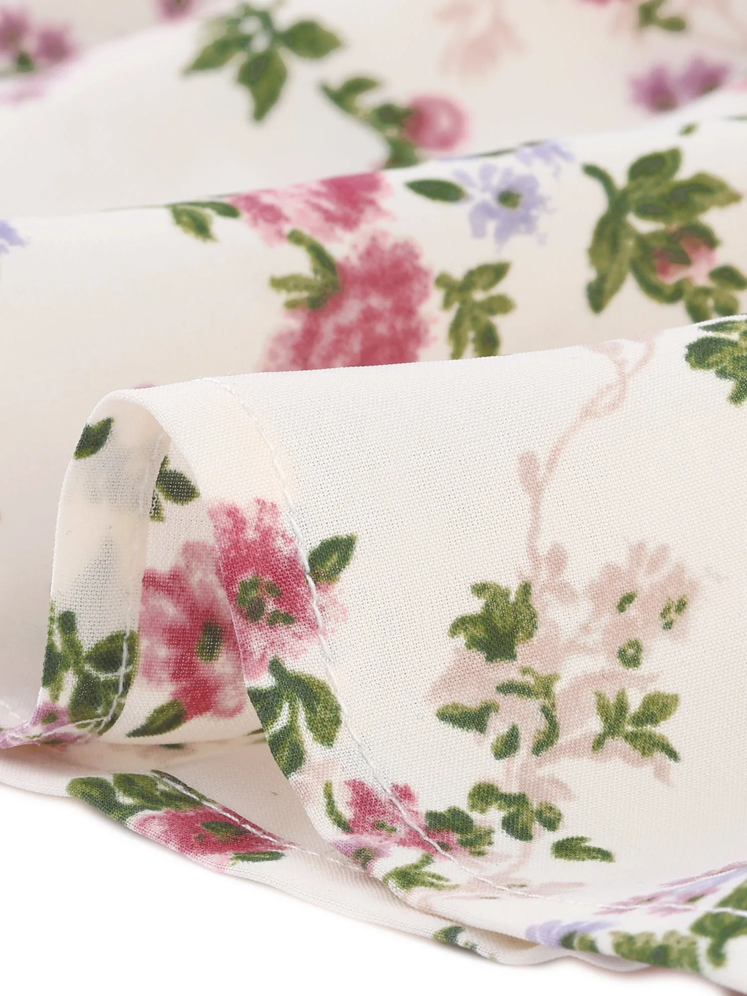 Summer Petal Sleeve Boho Floral Print Midi Dress sold by Allegra K product image thumbnail 5