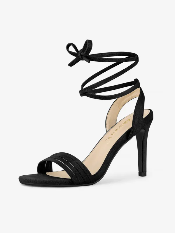 Women's Lace Up Strappy Heels Stiletto High Heels Sandals sold by Allegra K