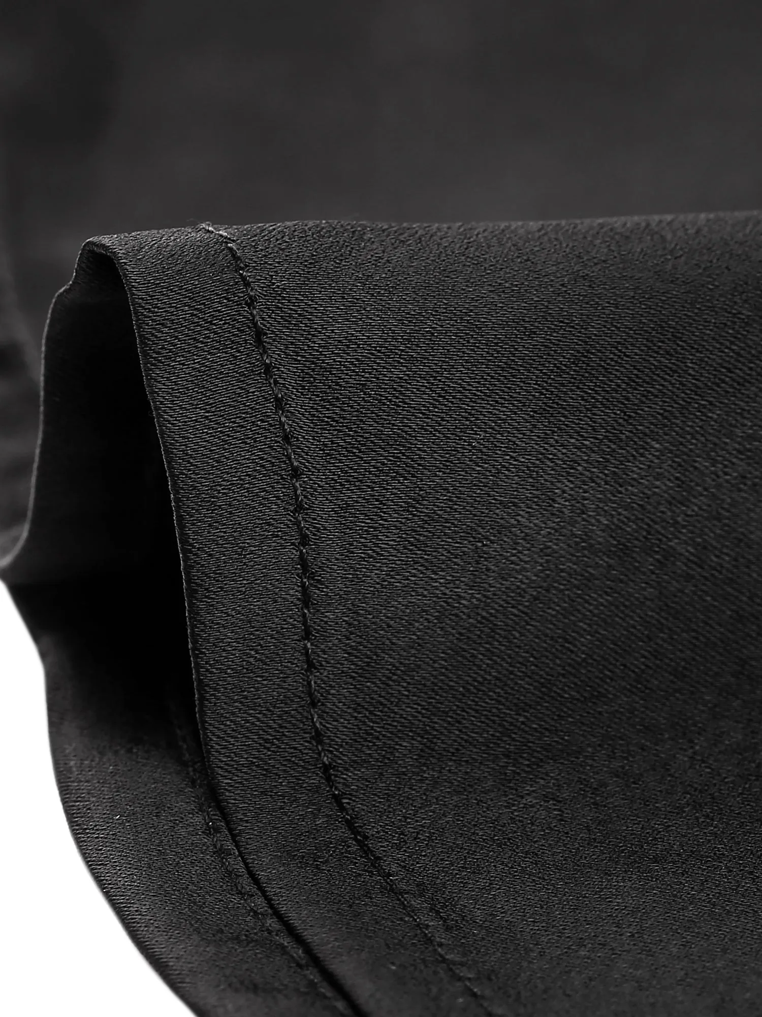 Work Tops Long Sleeve Contrast Collar Satin Button Down Shirt sold by Allegra K product image thumbnail 5