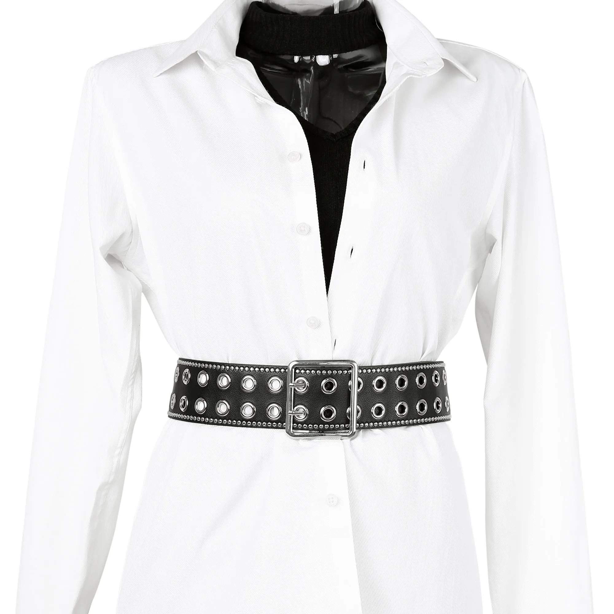 Grommet Wide Waist Belt for Dress Metal Pin Buckle sold by Allegra K product image thumbnail 4