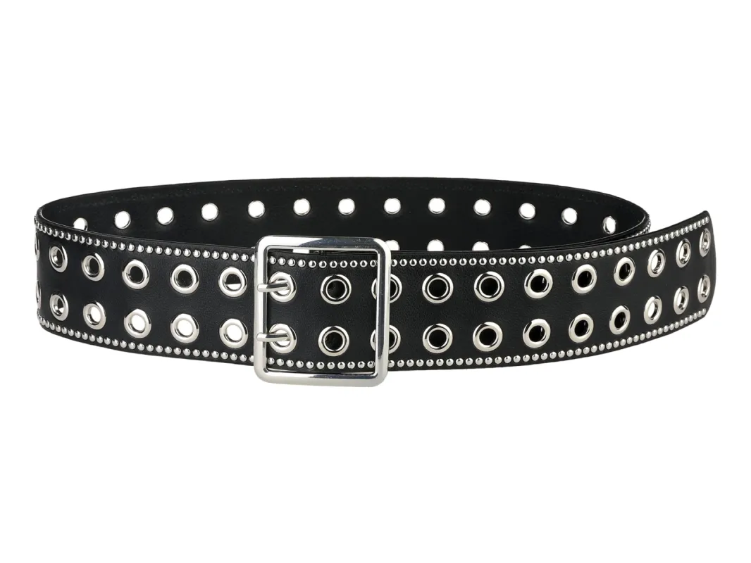 Grommet Wide Waist Belt for Dress Metal Pin Buckle sold by Allegra K