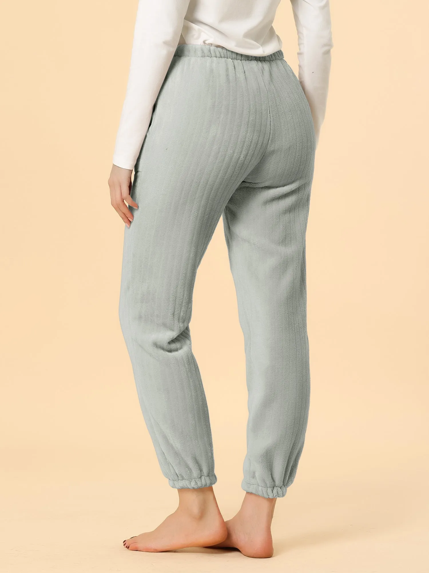Pajama Sleepwear Ankle Bottoms with Pockets Winter Lounge Pants sold by Allegra K product image thumbnail 5