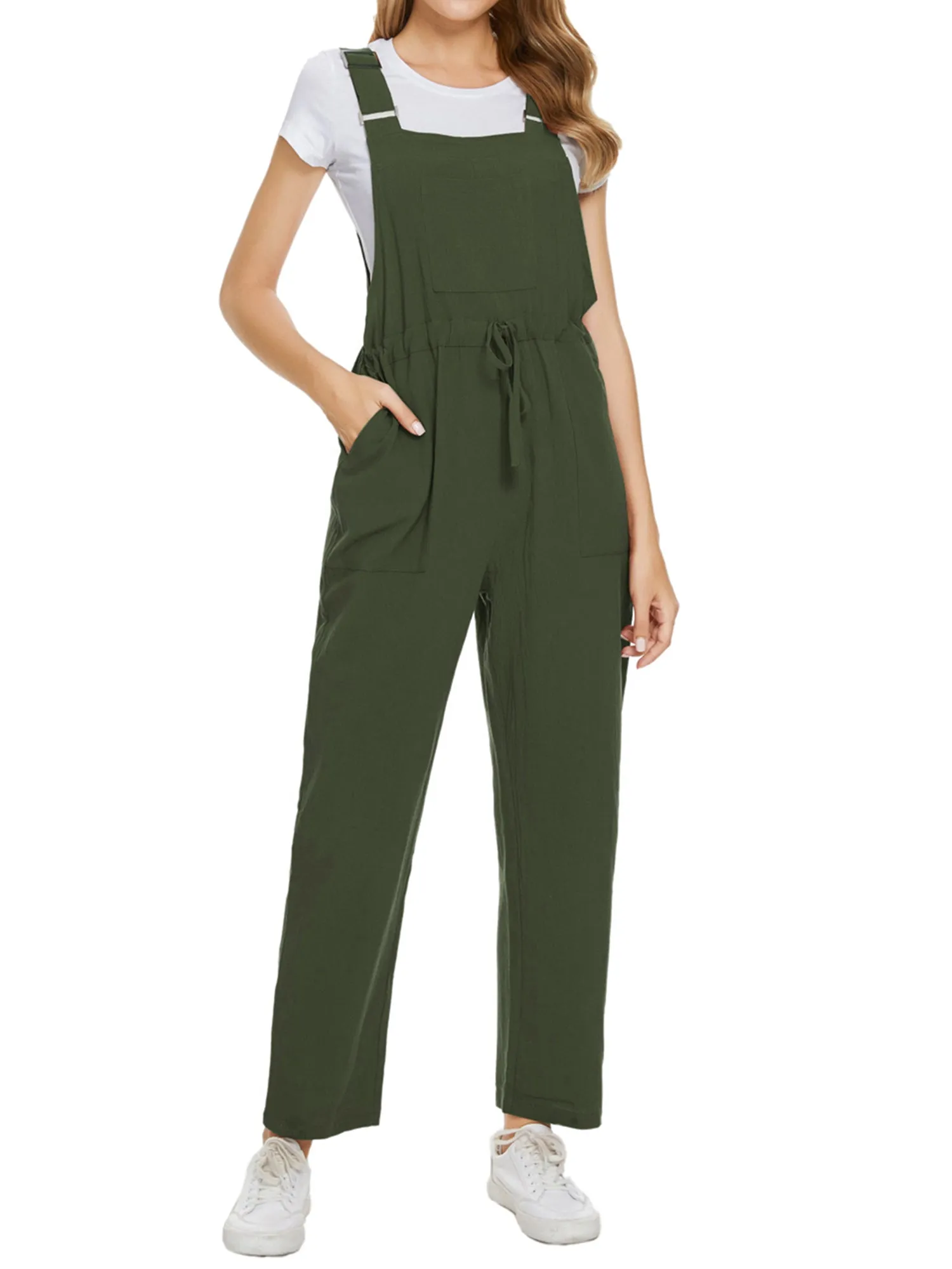 Overalls Adjutable Strap Drawstring Suspenders Jumpsuit sold by Allegra K product image thumbnail 5