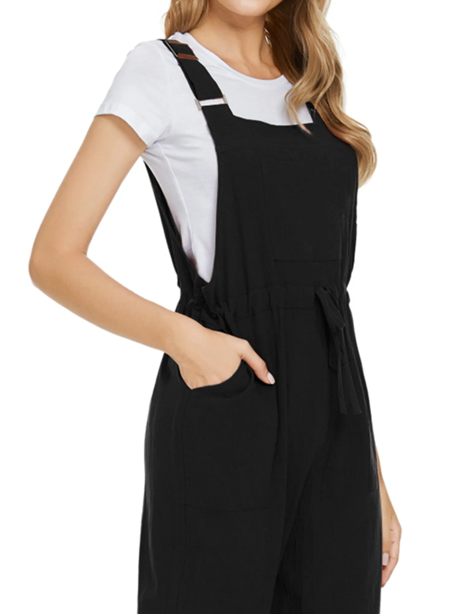 Overalls Adjutable Strap Drawstring Suspenders Jumpsuit sold by Allegra K product image thumbnail 4